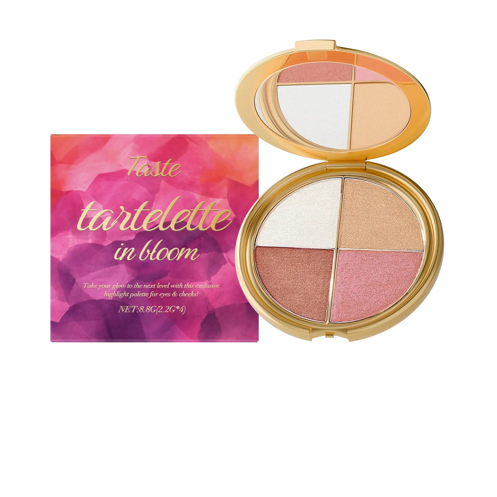 Highlight Powder Blusher Eye Shadow Plate Brighten Eye Area Smoothe Facial Skin Perfect Elegant Natural Look Portable Eye Makeup