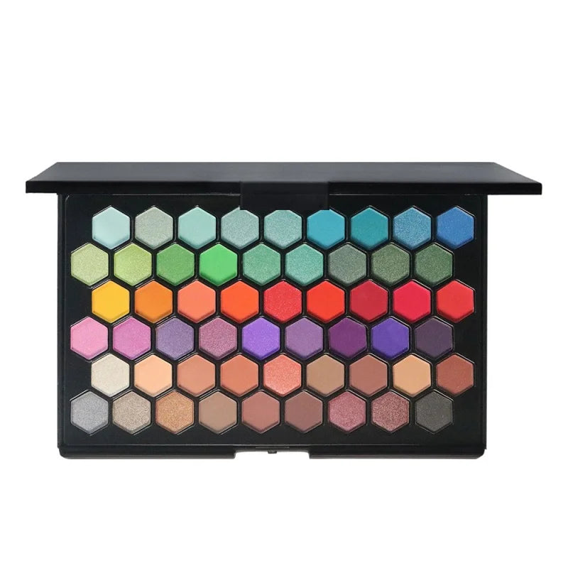 54-Color Eyeshadow Palette Long-Lasting and Versatile Shades, Portable Color Mixing Palette Vibrant Shades for Creative Looks