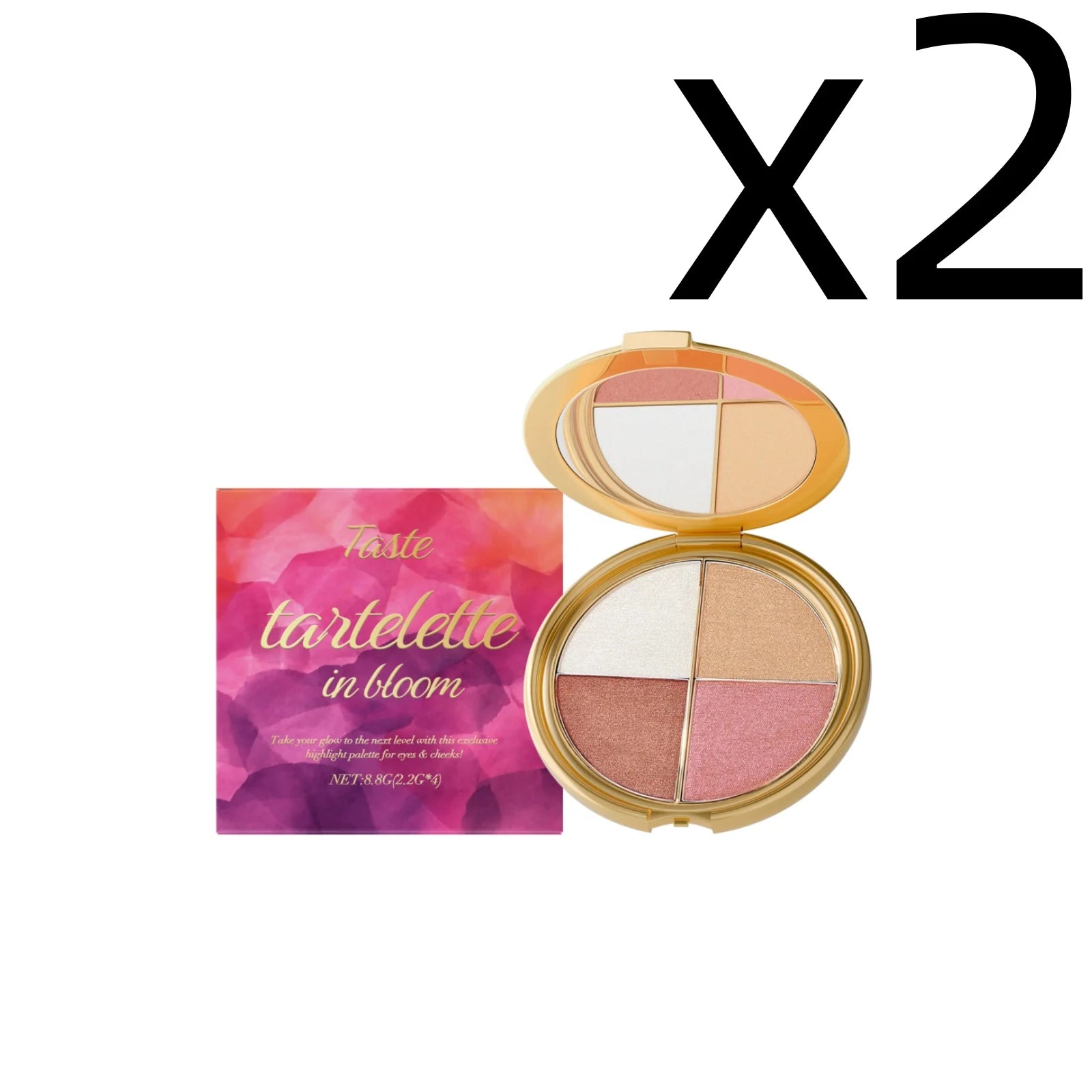 Highlight Powder Blusher Eye Shadow Plate Brighten Eye Area Smoothe Facial Skin Perfect Elegant Natural Look Portable Eye Makeup