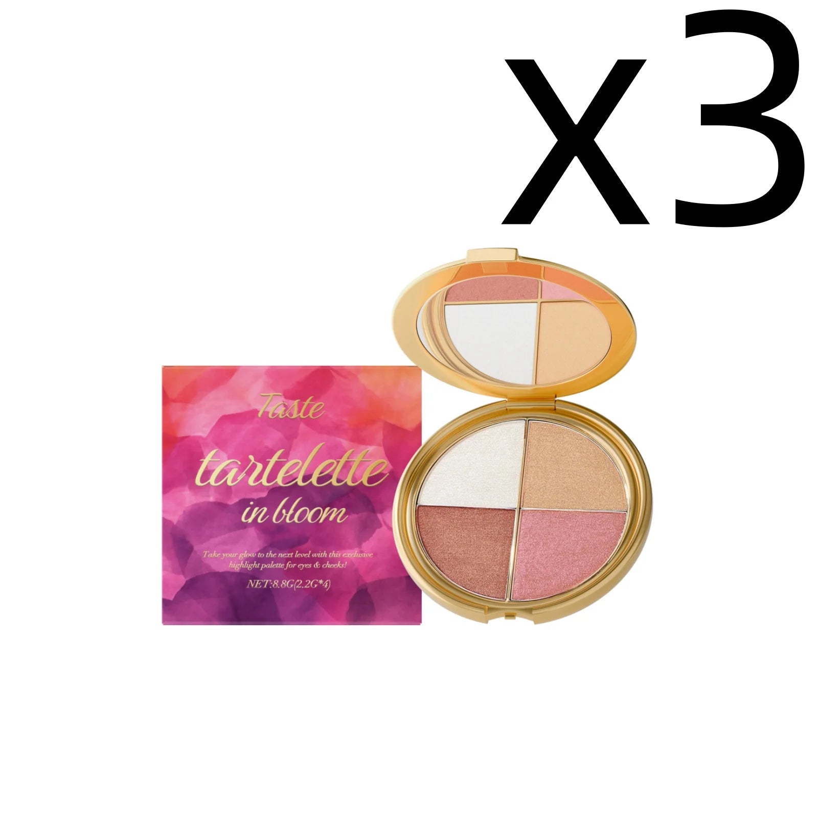 Highlight Powder Blusher Eye Shadow Plate Brighten Eye Area Smoothe Facial Skin Perfect Elegant Natural Look Portable Eye Makeup