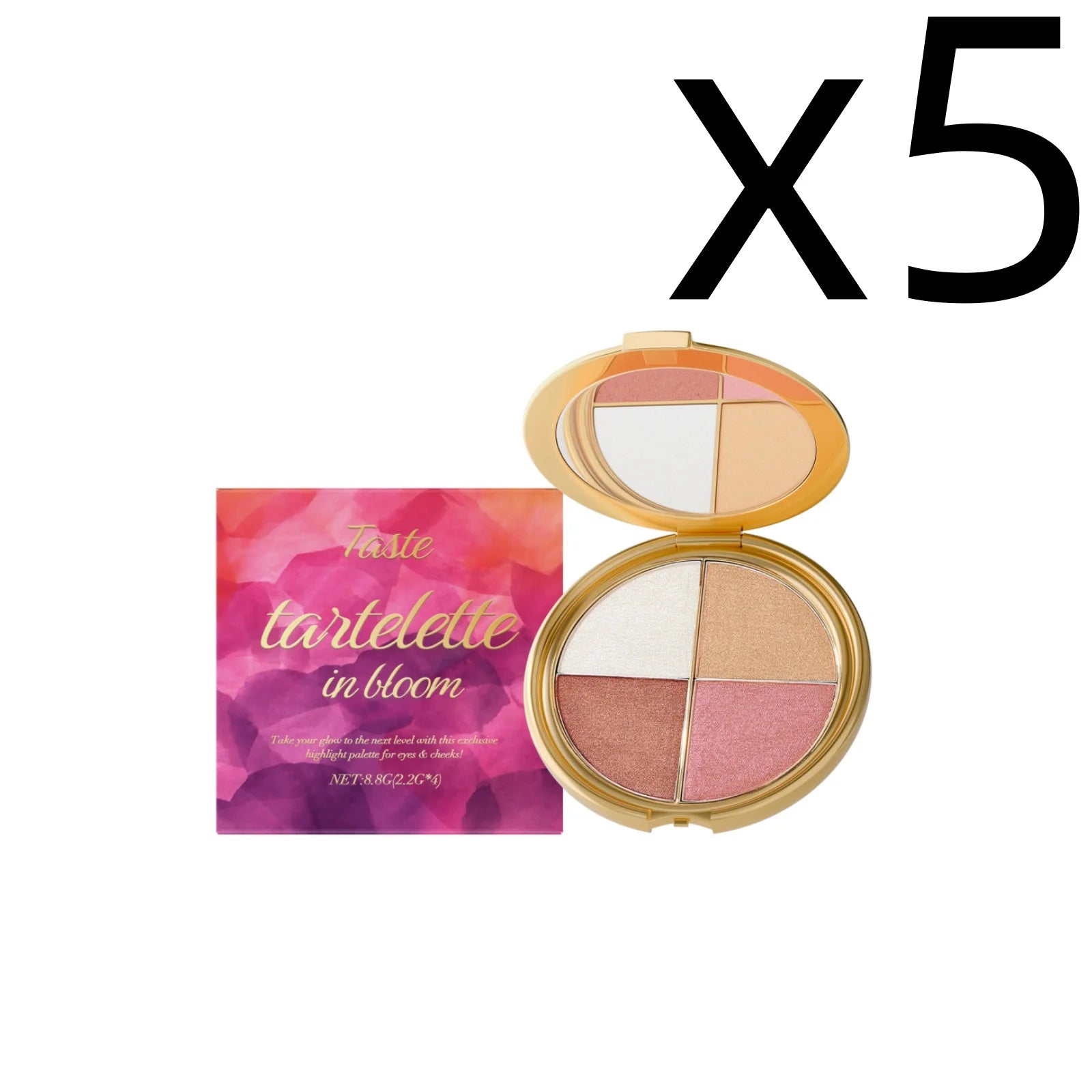 Highlight Powder Blusher Eye Shadow Plate Brighten Eye Area Smoothe Facial Skin Perfect Elegant Natural Look Portable Eye Makeup
