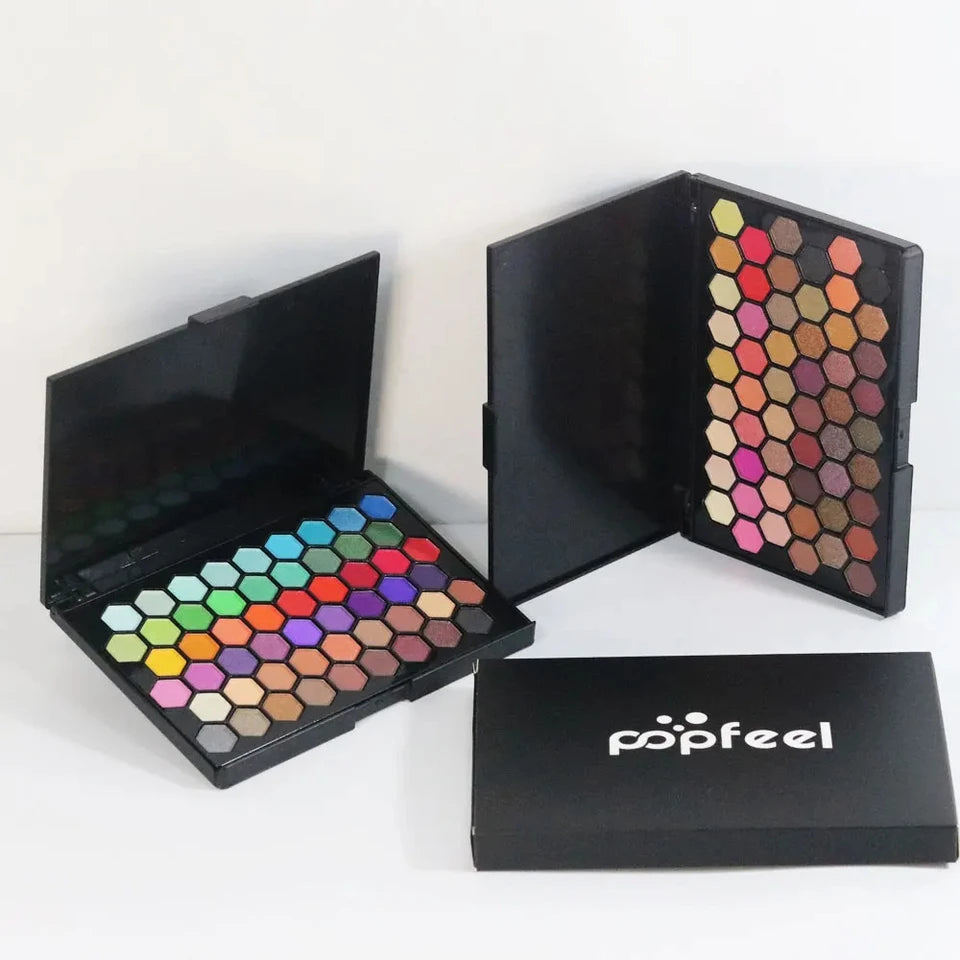 54-Color Eyeshadow Palette Long-Lasting and Versatile Shades, Portable Color Mixing Palette Vibrant Shades for Creative Looks