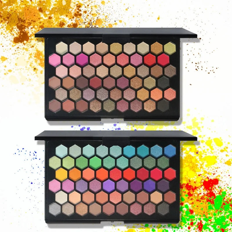 54-Color Eyeshadow Palette Long-Lasting and Versatile Shades, Portable Color Mixing Palette Vibrant Shades for Creative Looks