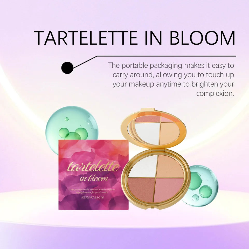 Highlight Powder Blusher Eye Shadow Plate Brighten Eye Area Smoothe Facial Skin Perfect Elegant Natural Look Portable Eye Makeup