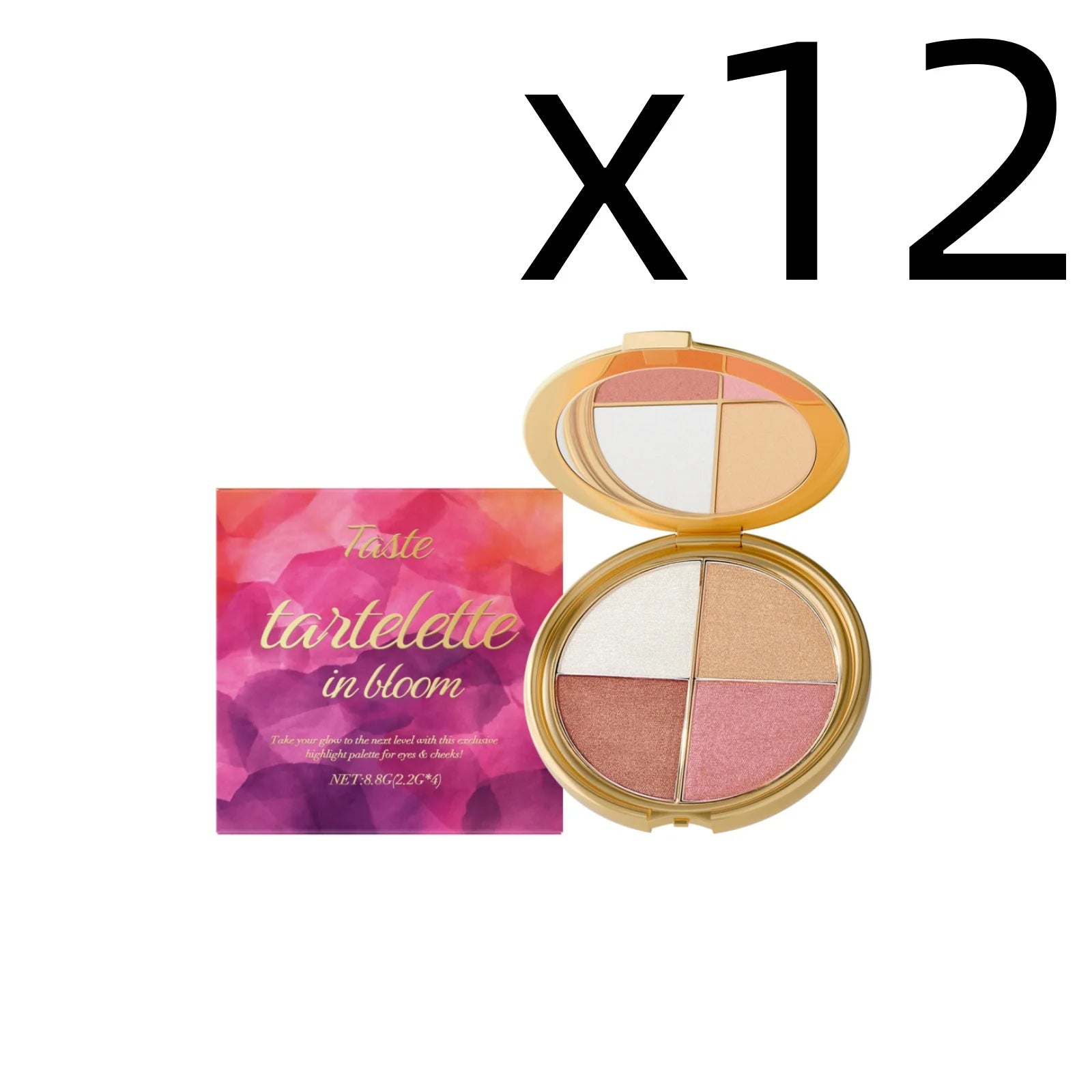 Highlight Powder Blusher Eye Shadow Plate Brighten Eye Area Smoothe Facial Skin Perfect Elegant Natural Look Portable Eye Makeup