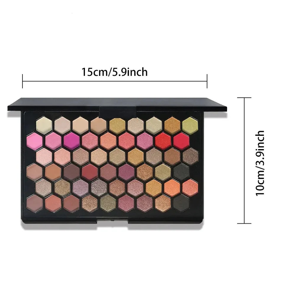 54-Color Eyeshadow Palette Long-Lasting and Versatile Shades, Portable Color Mixing Palette Vibrant Shades for Creative Looks