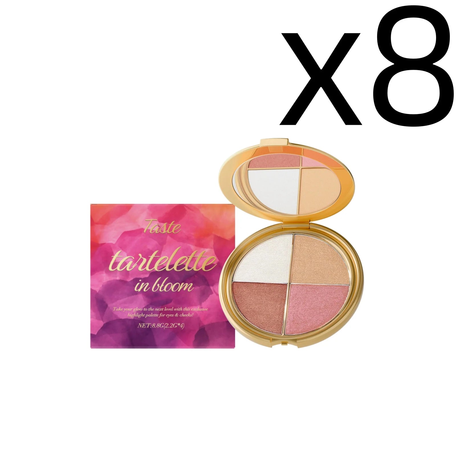 Highlight Powder Blusher Eye Shadow Plate Brighten Eye Area Smoothe Facial Skin Perfect Elegant Natural Look Portable Eye Makeup